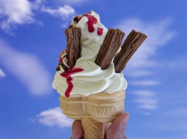 Ice Cream with flake